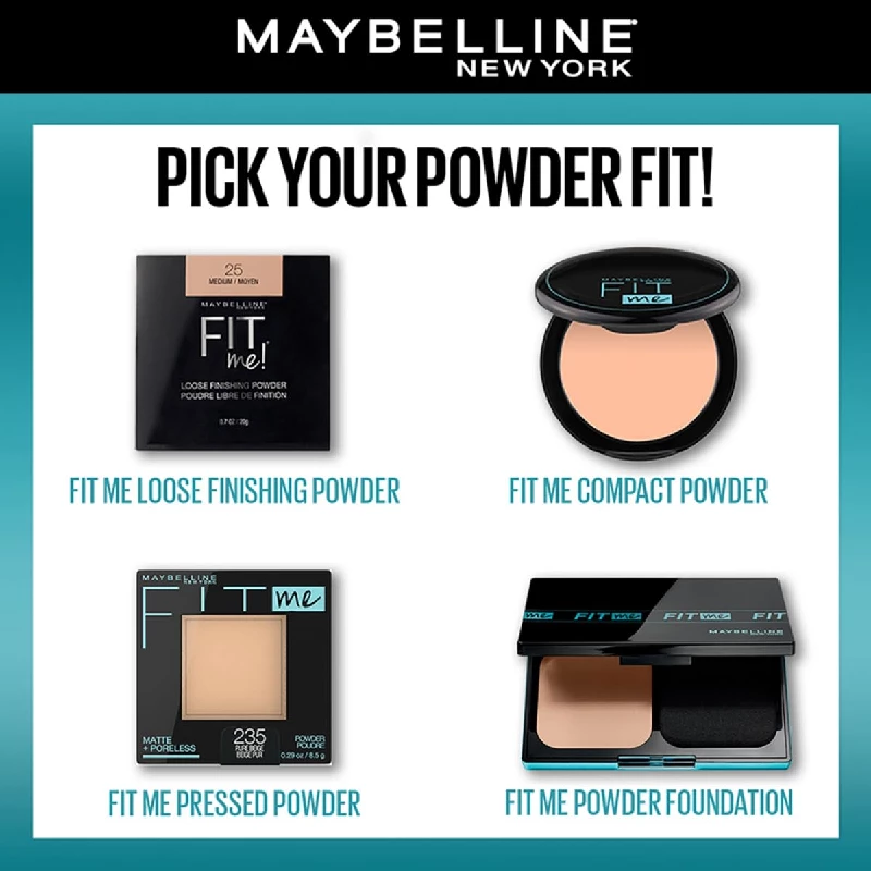 Maybelline New York Fit Me Matte + Poreless Compact Powder - 128 Warm Nude, 6 g-8.webp